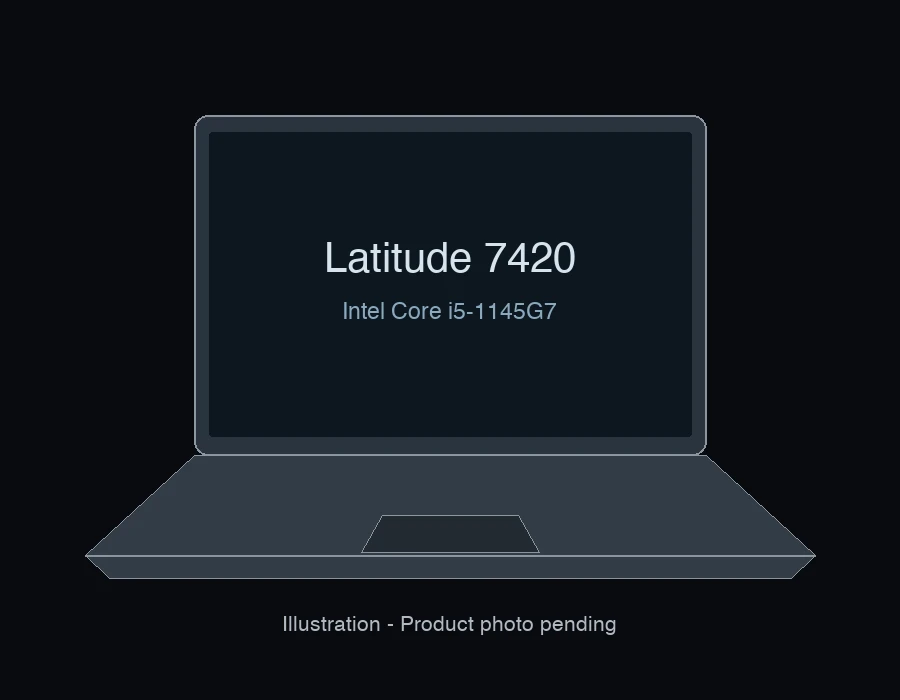 原創筆電外觀示意，非 Dell Latitude 7420 產品照片；待補具公開使用授權的真機照片